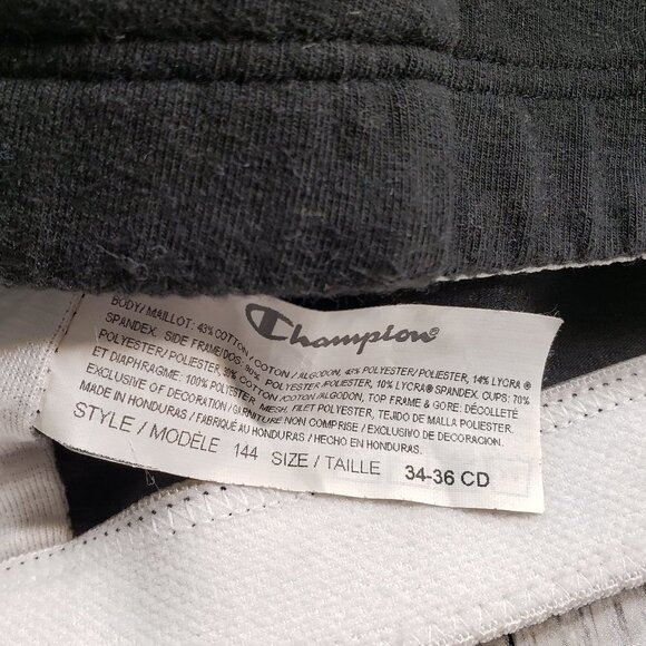 Vintage Champion Black Underwire Athletic Bra Size - 34-36 CD - Picture 3 of 3